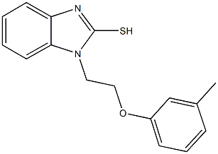 1-[2-(3-methylphenoxy)ethyl]-1H-benzimidazol-2-yl hydrosulfide Struktur