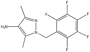 3,5-dimethyl-1-(2,3,4,5,6-pentafluorobenzyl)-1H-pyrazol-4-ylamine Struktur