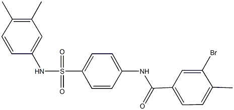 3-bromo-N-{4-[(3,4-dimethylanilino)sulfonyl]phenyl}-4-methylbenzamide Struktur