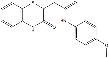 N-(4-methoxyphenyl)-2-(3-oxo-3,4-dihydro-2H-1,4-benzothiazin-2-yl)acetamide Struktur