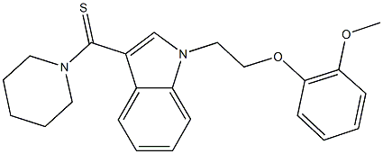 1-[2-(2-methoxyphenoxy)ethyl]-3-(1-piperidinylcarbothioyl)-1H-indole Struktur