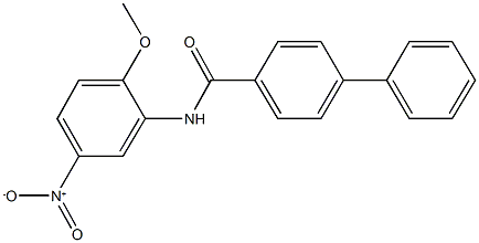 N-{5-nitro-2-methoxyphenyl}[1,1'-biphenyl]-4-carboxamide Struktur