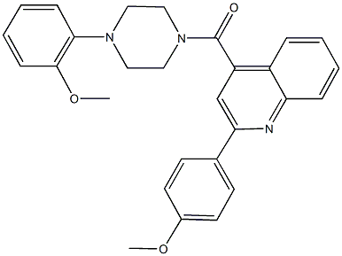 2-(4-methoxyphenyl)-4-{[4-(2-methoxyphenyl)-1-piperazinyl]carbonyl}quinoline Struktur