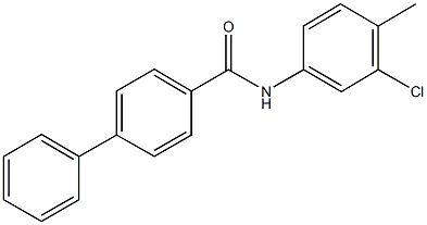 N-(3-chloro-4-methylphenyl)[1,1'-biphenyl]-4-carboxamide Struktur