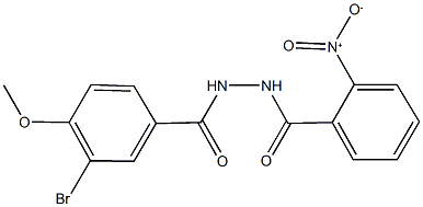 N'-(3-bromo-4-methoxybenzoyl)-2-nitrobenzohydrazide Struktur