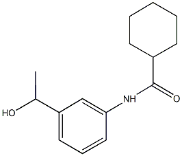 N-[3-(1-hydroxyethyl)phenyl]cyclohexanecarboxamide Struktur