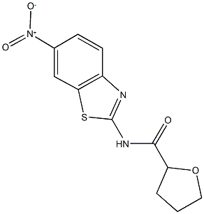 N-{6-nitro-1,3-benzothiazol-2-yl}tetrahydro-2-furancarboxamide Struktur