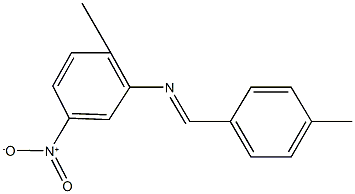 2-methyl-N-(4-methylbenzylidene)-5-nitroaniline Struktur