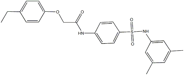 N-{4-[(3,5-dimethylanilino)sulfonyl]phenyl}-2-(4-ethylphenoxy)acetamide Struktur