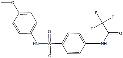 2,2,2-trifluoro-N-{4-[(4-methoxyanilino)sulfonyl]phenyl}acetamide Struktur