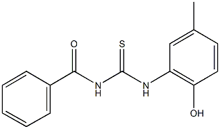 N-benzoyl-N'-(2-hydroxy-5-methylphenyl)thiourea Struktur