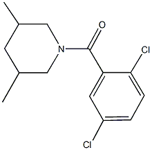 1-(2,5-dichlorobenzoyl)-3,5-dimethylpiperidine Struktur