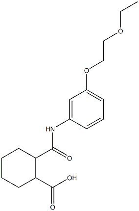 2-{[3-(2-ethoxyethoxy)anilino]carbonyl}cyclohexanecarboxylic acid Struktur