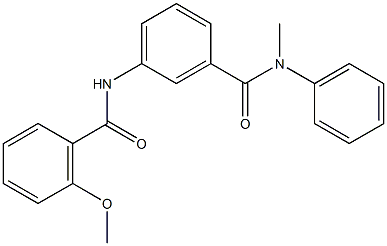 2-methoxy-N-{3-[(methylanilino)carbonyl]phenyl}benzamide Struktur