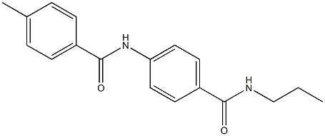 4-methyl-N-{4-[(propylamino)carbonyl]phenyl}benzamide Struktur