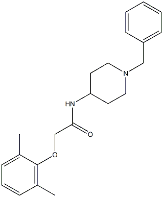 N-(1-benzyl-4-piperidinyl)-2-(2,6-dimethylphenoxy)acetamide Struktur