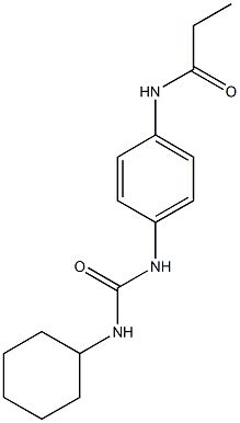 N-(4-{[(cyclohexylamino)carbonyl]amino}phenyl)propanamide Struktur