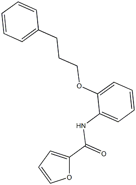 N-[2-(3-phenylpropoxy)phenyl]-2-furamide Struktur