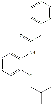 N-{2-[(2-methyl-2-propenyl)oxy]phenyl}-2-phenylacetamide Struktur