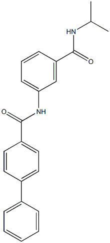 N-{3-[(isopropylamino)carbonyl]phenyl}[1,1'-biphenyl]-4-carboxamide Struktur