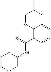 N-cyclohexyl-2-[(2-methyl-2-propenyl)oxy]benzamide Struktur