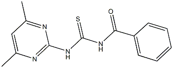 N-benzoyl-N'-(4,6-dimethyl-2-pyrimidinyl)thiourea Struktur