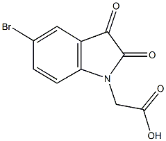 (5-bromo-2,3-dioxo-2,3-dihydro-1H-indol-1-yl)acetic acid Struktur