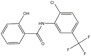 N-[2-chloro-5-(trifluoromethyl)phenyl]-2-hydroxybenzamide Struktur