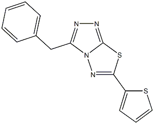 3-benzyl-6-(2-thienyl)[1,2,4]triazolo[3,4-b][1,3,4]thiadiazole Struktur