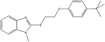 4-tert-butylphenyl 2-[(1-methyl-1H-benzimidazol-2-yl)sulfanyl]ethyl ether Struktur