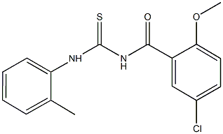 N-(5-chloro-2-methoxybenzoyl)-N'-(2-methylphenyl)thiourea Struktur