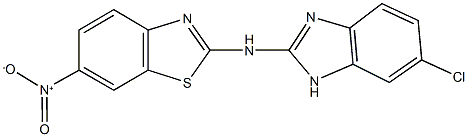 2-[(6-chloro-1H-benzimidazol-2-yl)amino]-6-nitro-1,3-benzothiazole Struktur