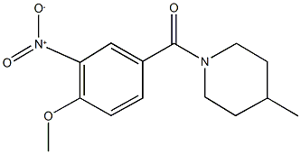 1-{3-nitro-4-methoxybenzoyl}-4-methylpiperidine Struktur