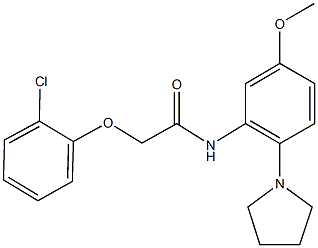 2-(2-chlorophenoxy)-N-[5-methoxy-2-(1-pyrrolidinyl)phenyl]acetamide Struktur