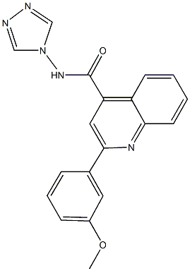 2-(3-methoxyphenyl)-N-(4H-1,2,4-triazol-4-yl)-4-quinolinecarboxamide Struktur