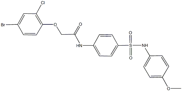 2-(4-bromo-2-chlorophenoxy)-N-{4-[(4-methoxyanilino)sulfonyl]phenyl}acetamide Struktur