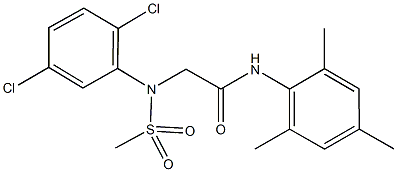 2-[2,5-dichloro(methylsulfonyl)anilino]-N-mesitylacetamide Struktur