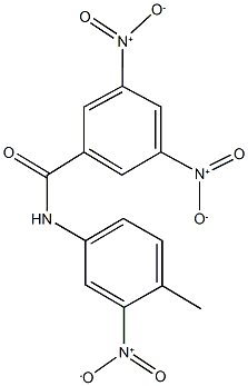 3,5-dinitro-N-{3-nitro-4-methylphenyl}benzamide Struktur