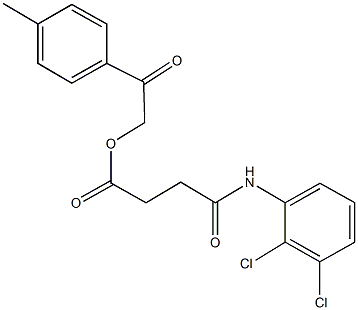 2-(4-methylphenyl)-2-oxoethyl 4-(2,3-dichloroanilino)-4-oxobutanoate Struktur