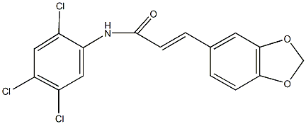 3-(1,3-benzodioxol-5-yl)-N-(2,4,5-trichlorophenyl)acrylamide Struktur