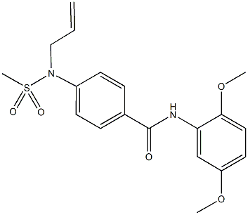 4-[allyl(methylsulfonyl)amino]-N-(2,5-dimethoxyphenyl)benzamide Struktur