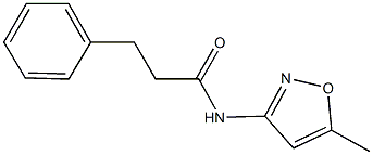 N-(5-methyl-3-isoxazolyl)-3-phenylpropanamide Struktur