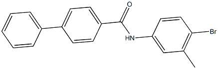 N-(4-bromo-3-methylphenyl)[1,1'-biphenyl]-4-carboxamide Struktur