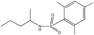 2,4,6-trimethyl-N-(1-methylbutyl)benzenesulfonamide Struktur