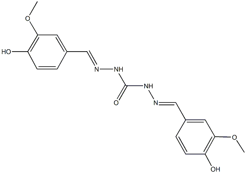 N'',N'''-bis(4-hydroxy-3-methoxybenzylidene)carbonohydrazide Struktur