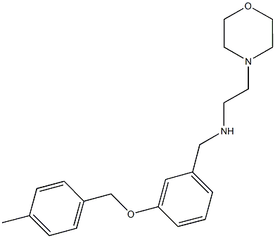 N-{3-[(4-methylbenzyl)oxy]benzyl}-N-[2-(4-morpholinyl)ethyl]amine Struktur