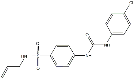 N-allyl-4-{[(4-chloroanilino)carbonyl]amino}benzenesulfonamide Struktur