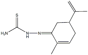 5-isopropenyl-2-methylcyclohex-2-en-1-one thiosemicarbazone Struktur