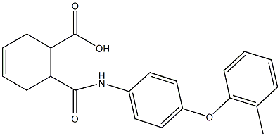 6-{[4-(2-methylphenoxy)anilino]carbonyl}-3-cyclohexene-1-carboxylic acid Struktur