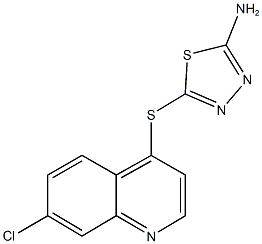 5-[(7-chloro-4-quinolinyl)sulfanyl]-1,3,4-thiadiazol-2-amine Struktur